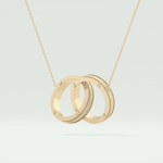 0.20 CT Round Moissanite Stones Open Circle Necklace 2