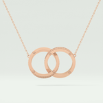 0.20 CT Round Moissanite Stones Open Circle Necklace 9