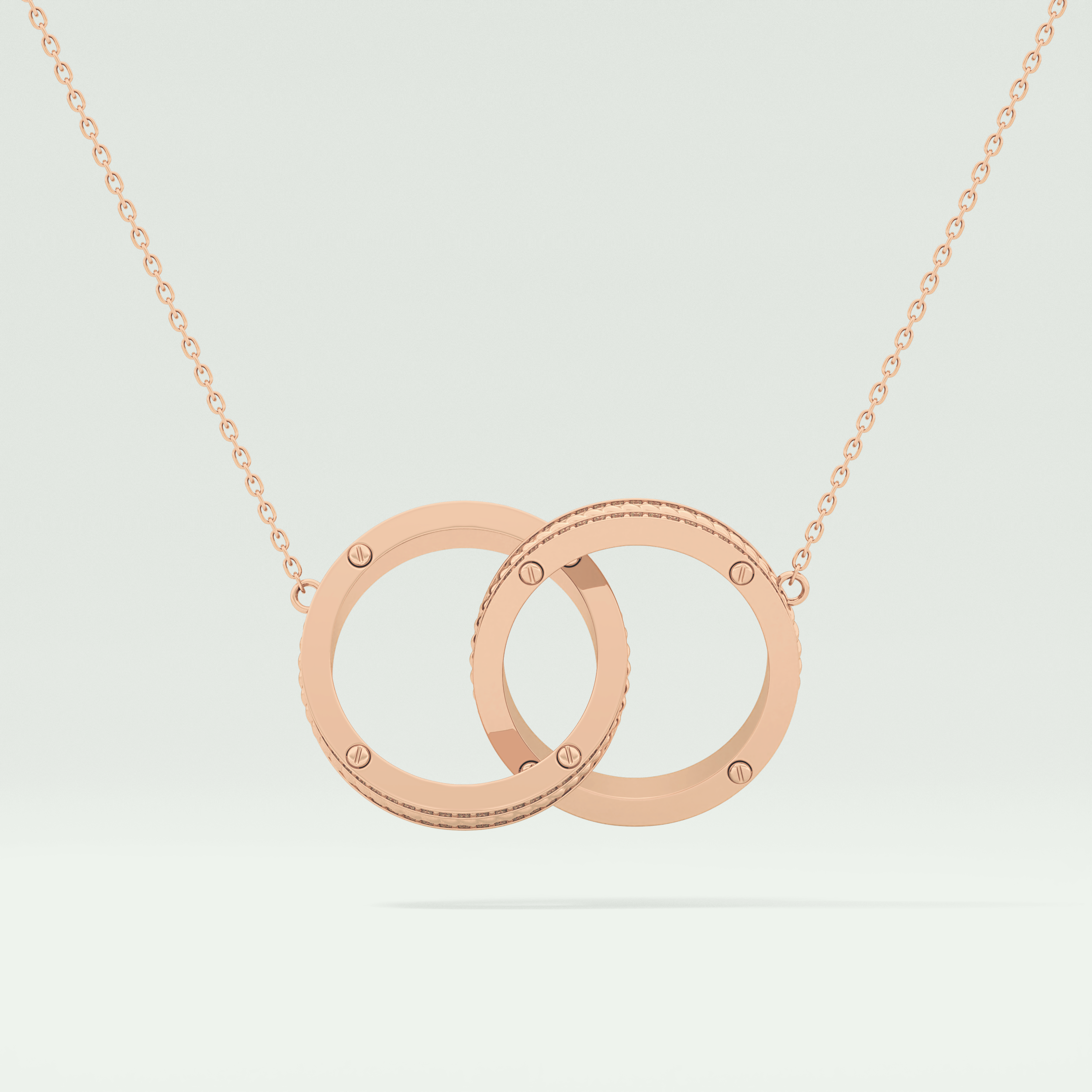 0.20 CT Round Moissanite Stones Open Circle Necklace 9