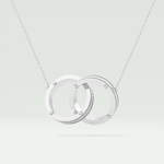 0.20 CT Round Moissanite Stones Open Circle Necklace 8