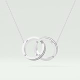 0.20 CT Round Moissanite Stones Open Circle Necklace 8