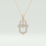 0.30 CT Shimmering Round Moissanite Diamond Stones Necklace For Him 1