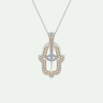 0.30 CT Shimmering Round Moissanite Diamond Stones Necklace For Him 5