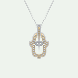 0.30 CT Shimmering Round Moissanite Diamond Stones Necklace For Him 5
