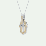 0.30 CT Shimmering Round Moissanite Diamond Stones Necklace For Him 6