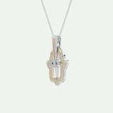 0.30 CT Shimmering Round Moissanite Diamond Stones Necklace For Him 6