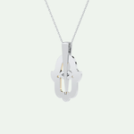 0.30 CT Shimmering Round Moissanite Diamond Stones Necklace For Him 7