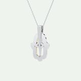 0.30 CT Shimmering Round Moissanite Diamond Stones Necklace For Him 7