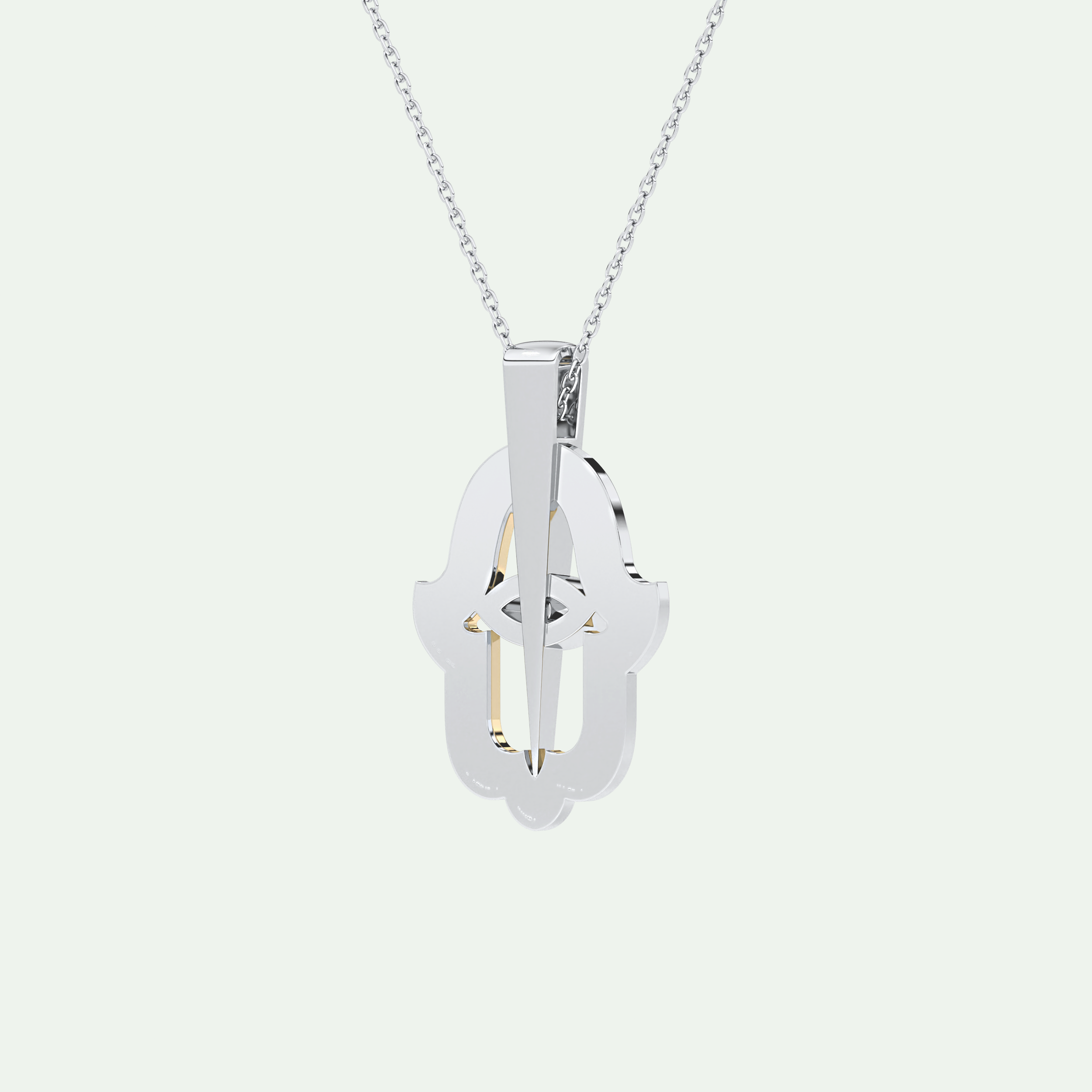 0.30 CT Shimmering Round Moissanite Diamond Stones Necklace For Him 7