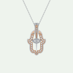 0.30 CT Shimmering Round Moissanite Diamond Stones Necklace For Him 14