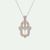 0.30 CT Shimmering Round Moissanite Diamond Stones Necklace For Him 14