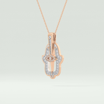 0.30 CT Shimmering Round Moissanite Diamond Stones Necklace For Him 11