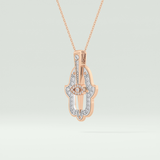 0.30 CT Shimmering Round Moissanite Diamond Stones Necklace For Him 11