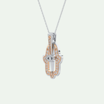 0.30 CT Shimmering Round Moissanite Diamond Stones Necklace For Him 15