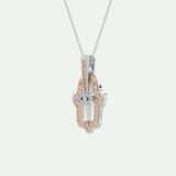 0.30 CT Shimmering Round Moissanite Diamond Stones Necklace For Him 15