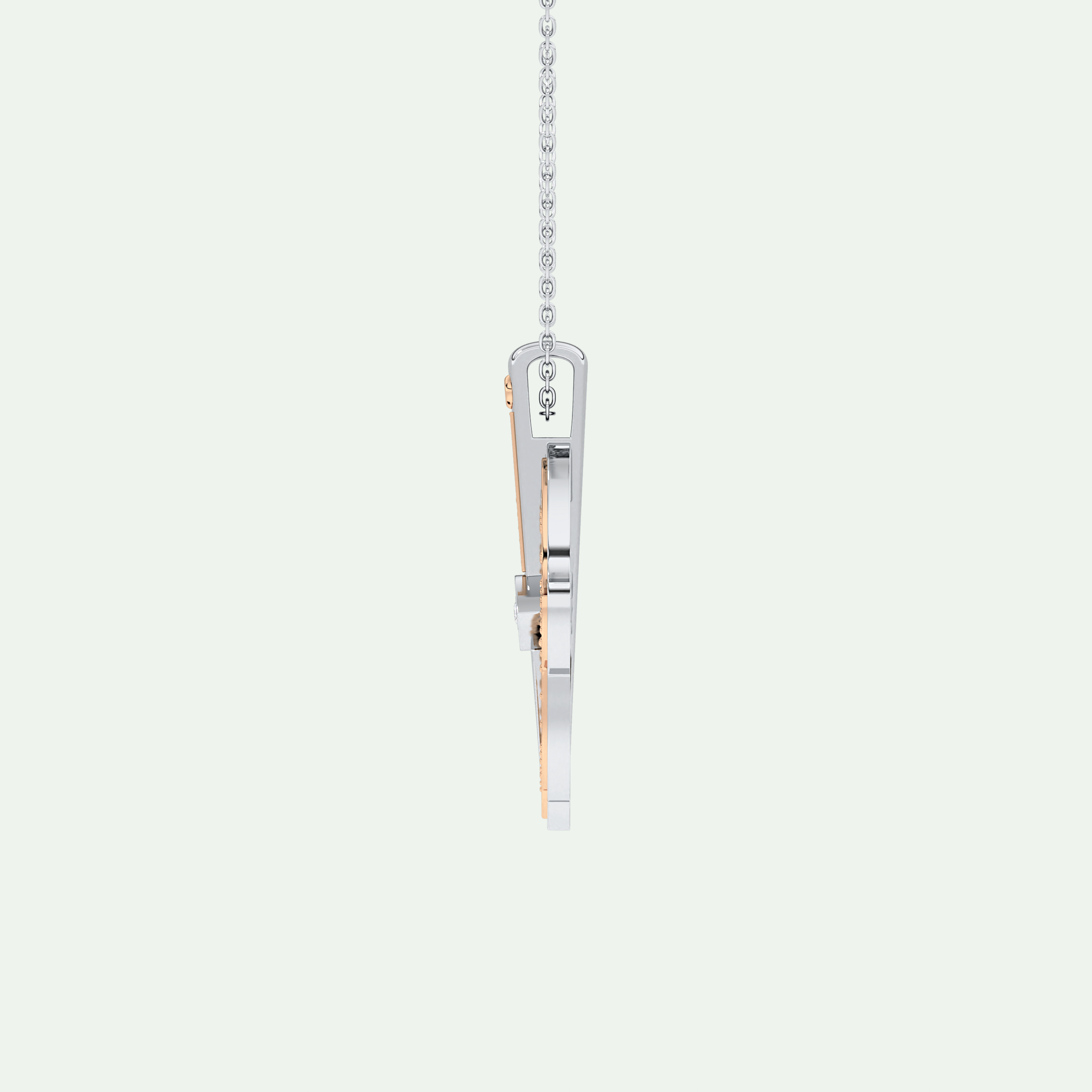 0.30 CT Shimmering Round Moissanite Diamond Stones Necklace For Him 8