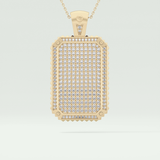 2.10 CT Glamorous Round Moissanite Diamond Stones Necklace For Him 2