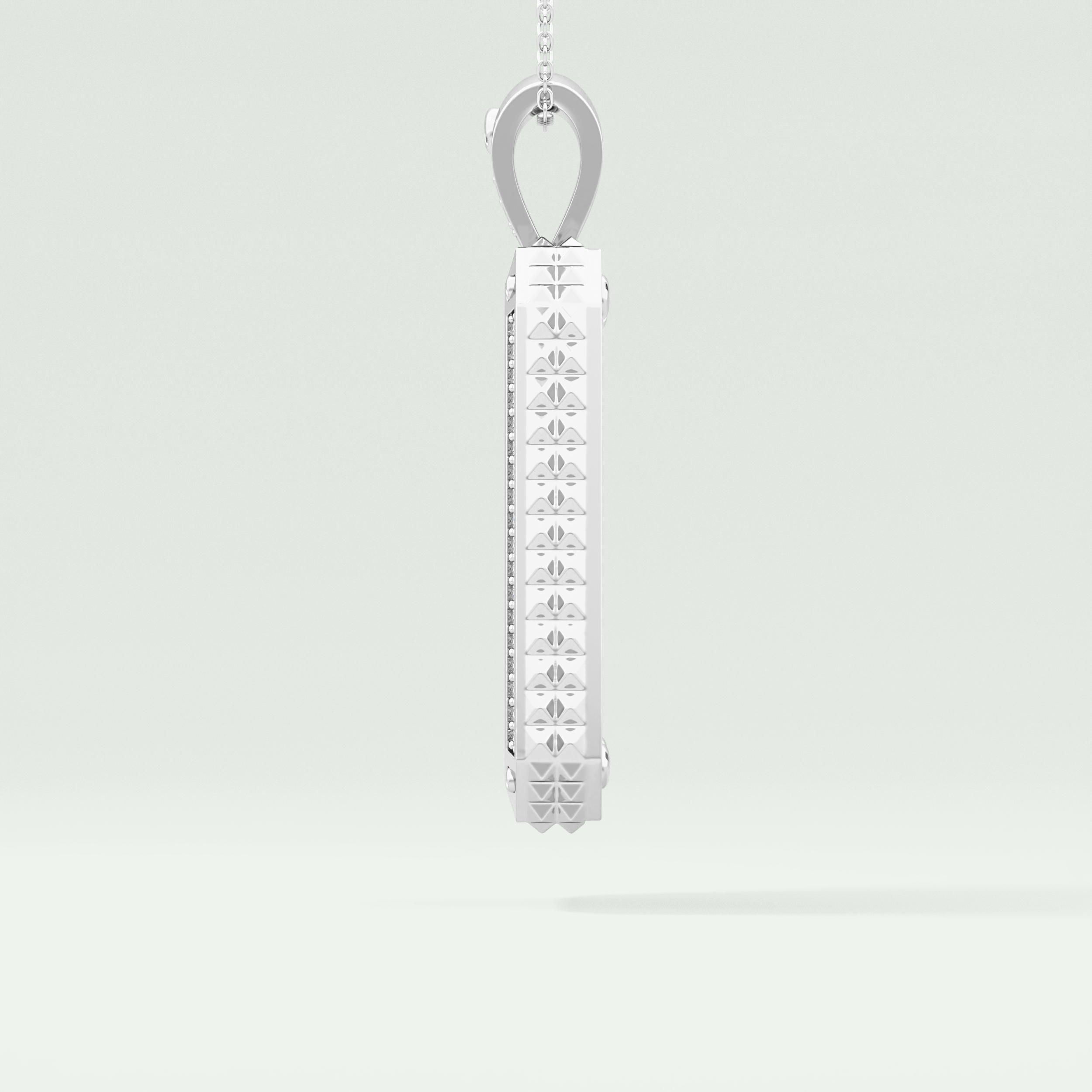 2.10 CT Glamorous Round Moissanite Diamond Stones Necklace For Him 8