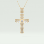 0.20 CT Eternal Cross Moissanite Diamond Necklace For Him 1