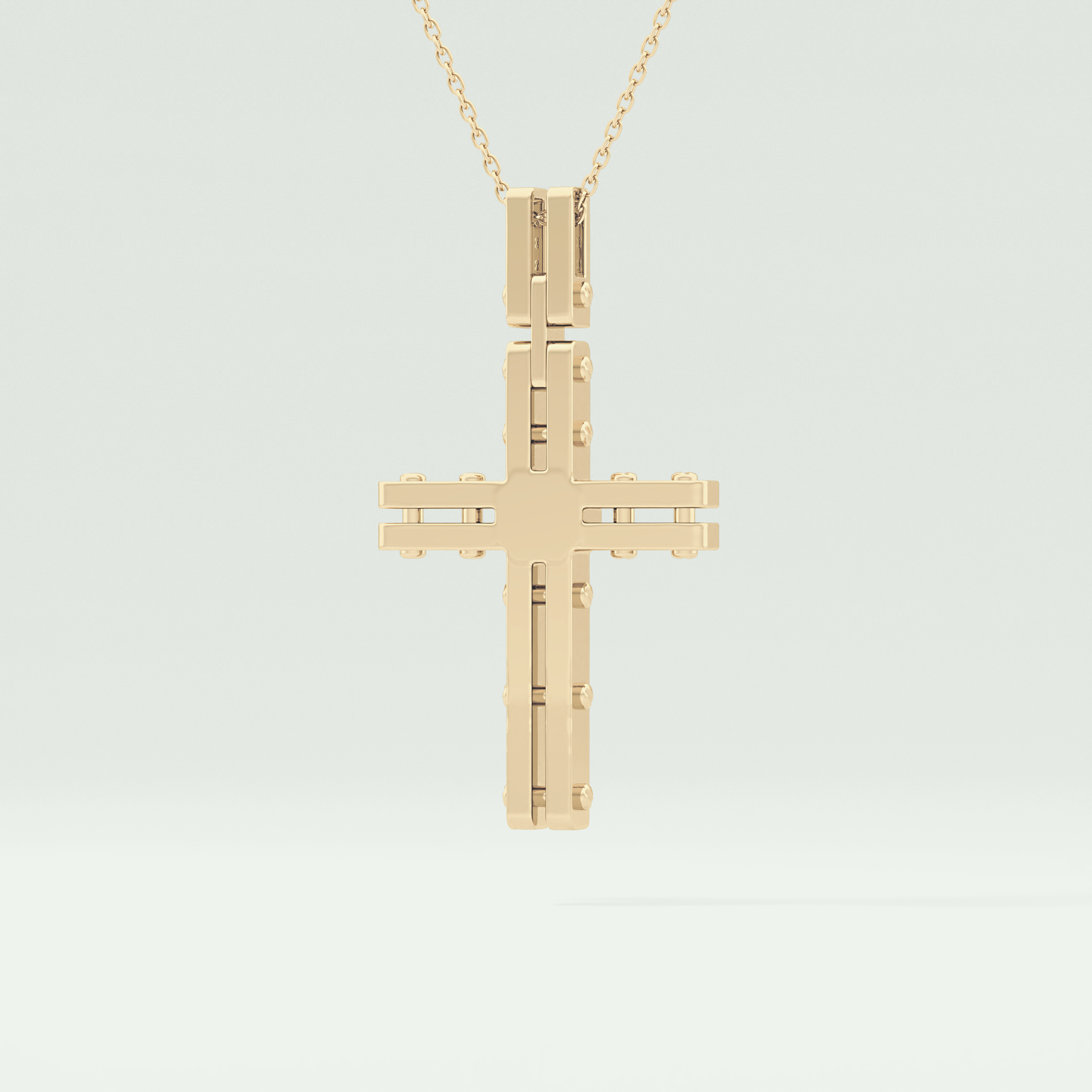 0.20 CT Eternal Cross Moissanite Diamond Necklace For Him 3