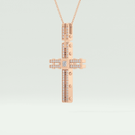 0.20 CT Eternal Cross Moissanite Diamond Necklace For Him 10