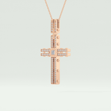 0.20 CT Eternal Cross Moissanite Diamond Necklace For Him 10