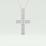 0.20 CT Eternal Cross Moissanite Diamond Necklace For Him 7