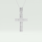 0.20 CT Eternal Cross Moissanite Diamond Necklace For Him 6