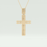 0.20 CT Princess & Round Moissanite Diamond Cross Necklace For him 4