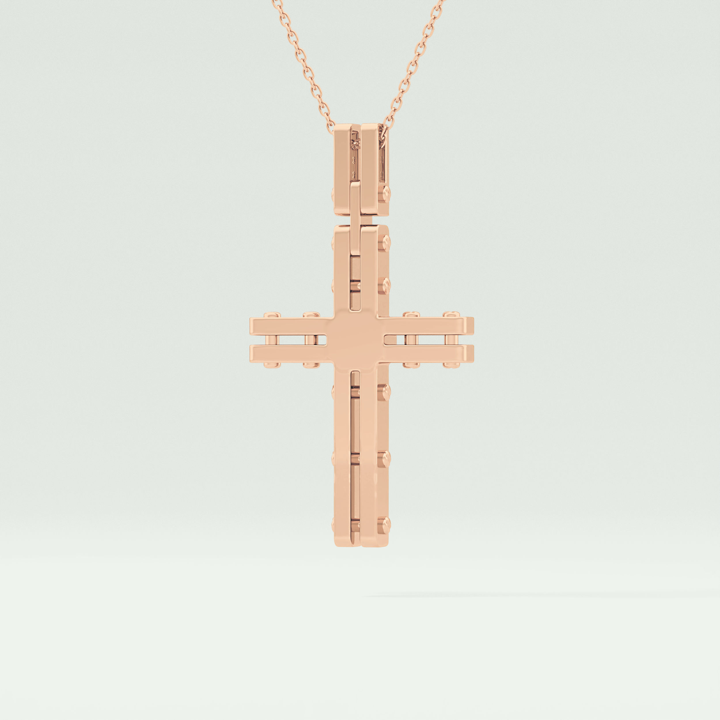 0.20 CT Princess & Round Moissanite Diamond Cross Necklace For him 12