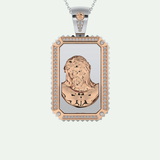 0.45 CT Jesus With Round Moissanite Diamond Stones Necklace 13