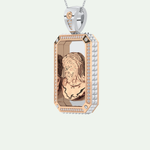 0.45 CT Jesus With Round Moissanite Diamond Stones Necklace 14