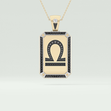 0.60 CT Black Moissanite Diamond Hip Hop Necklace For Him 1