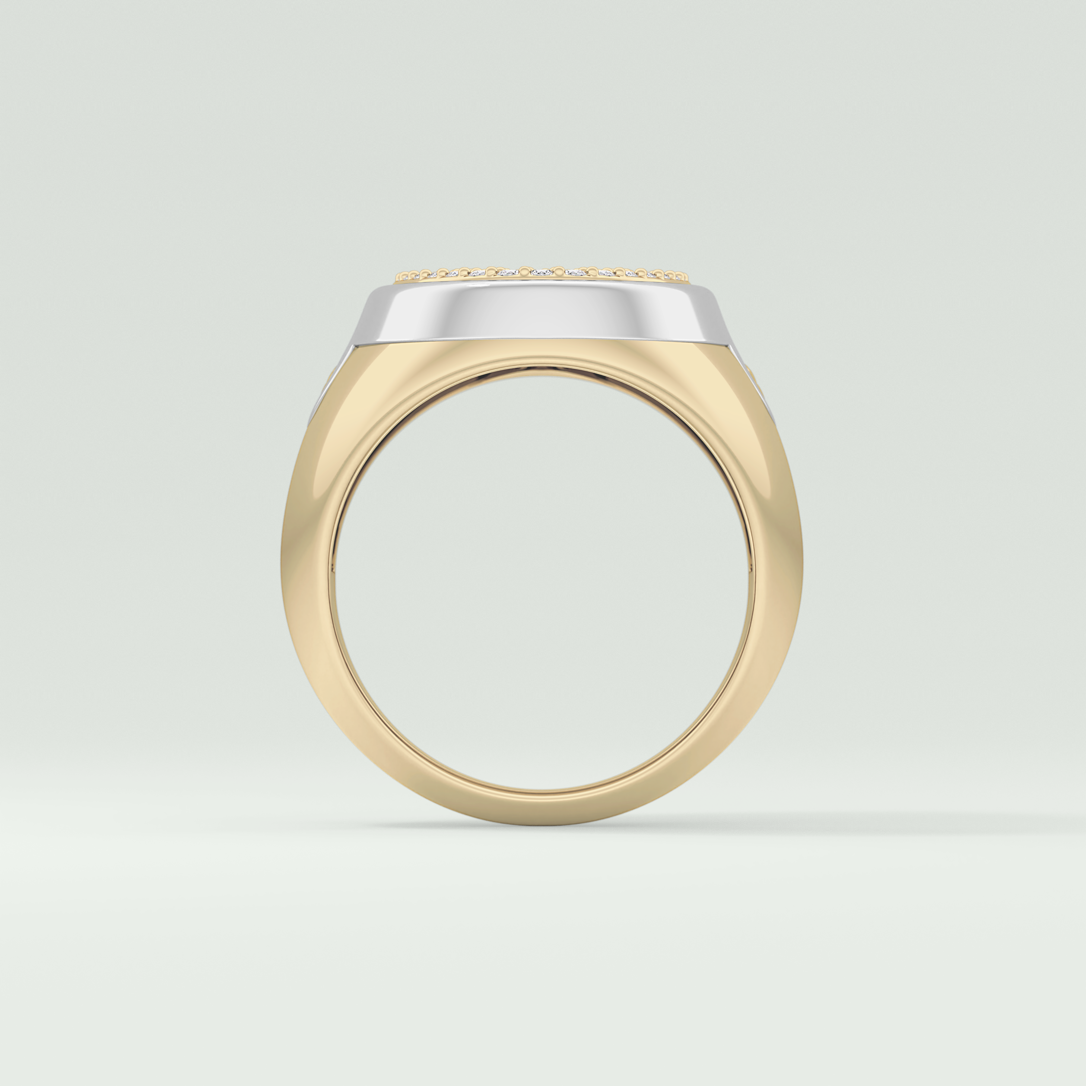0.55 CT Round Moissanite Diamond  Band For Him 6