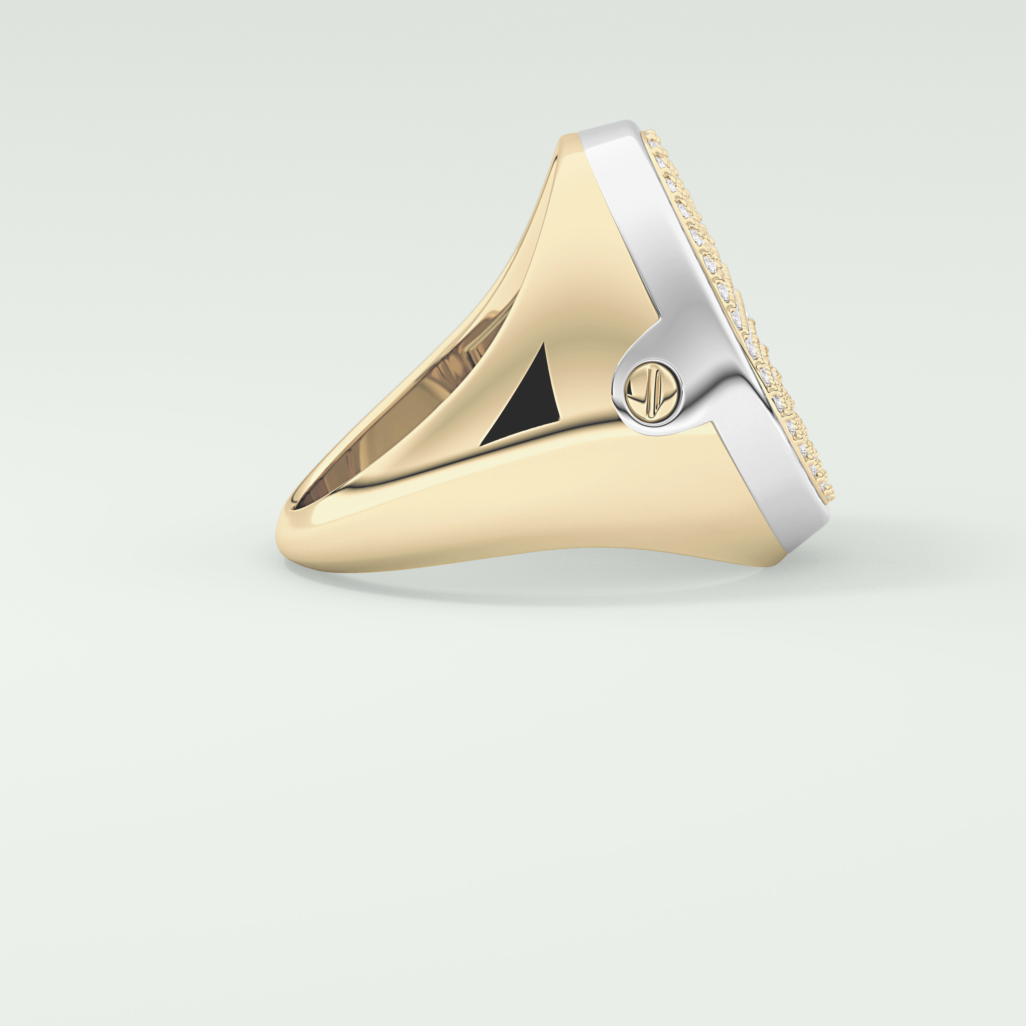 0.55 CT Round Moissanite Diamond  Band For Him 2