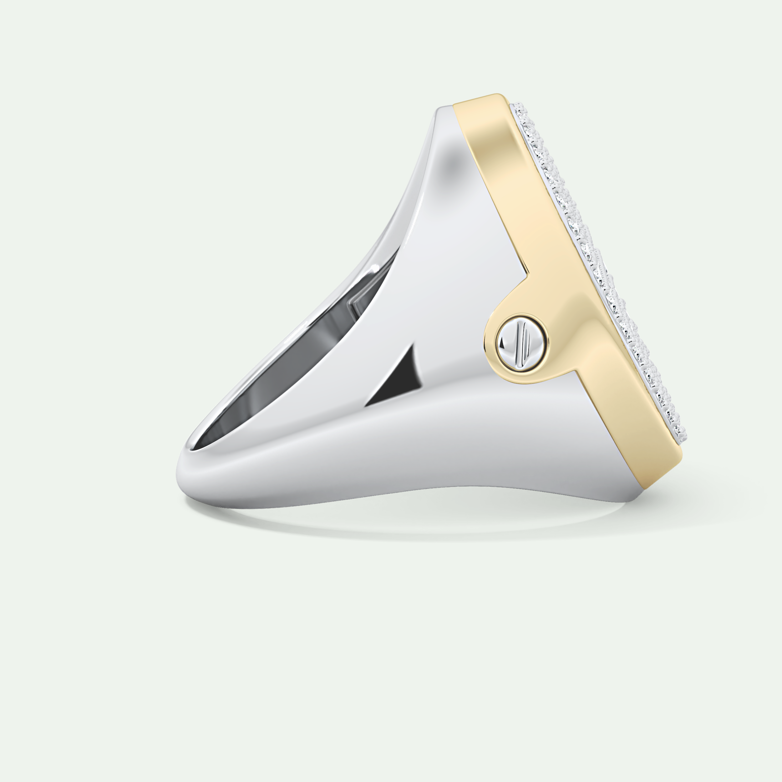 0.55 CT Round Moissanite Diamond  Band For Him 8