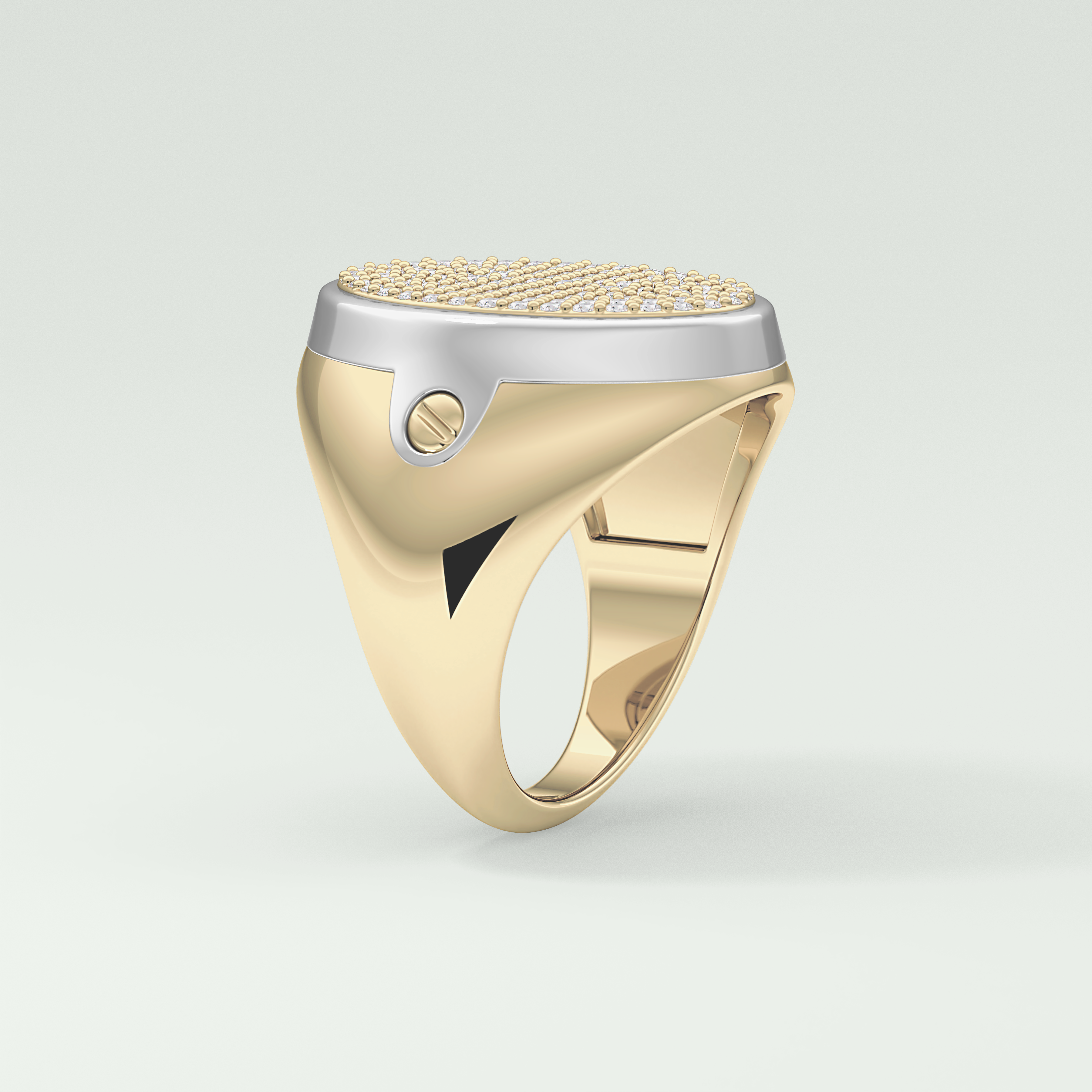 0.55 CT Round Moissanite Diamond  Band For Him 4
