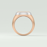 0.55 CT Round Moissanite Diamond  Band For Him 18