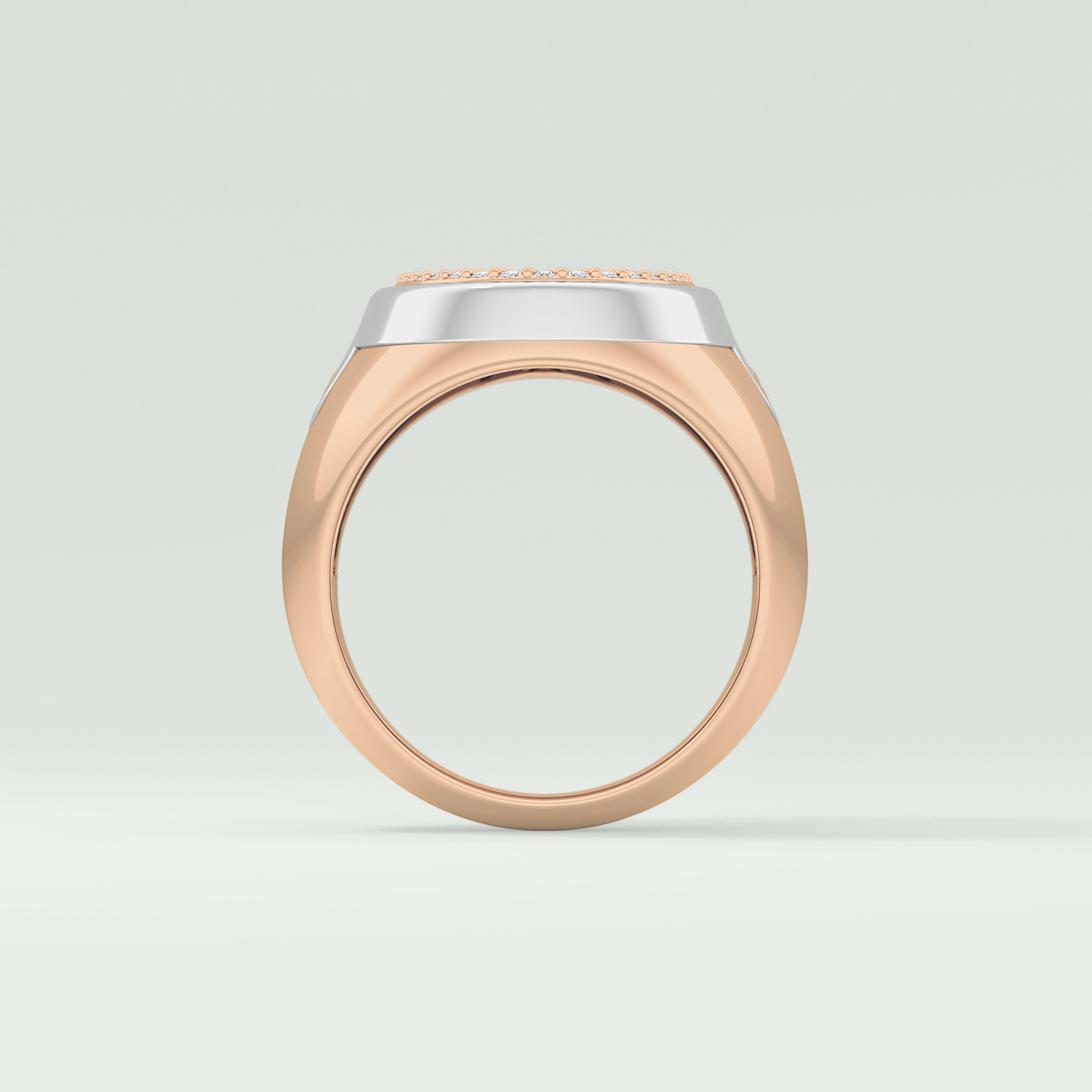 0.55 CT Round Moissanite Diamond  Band For Him 18