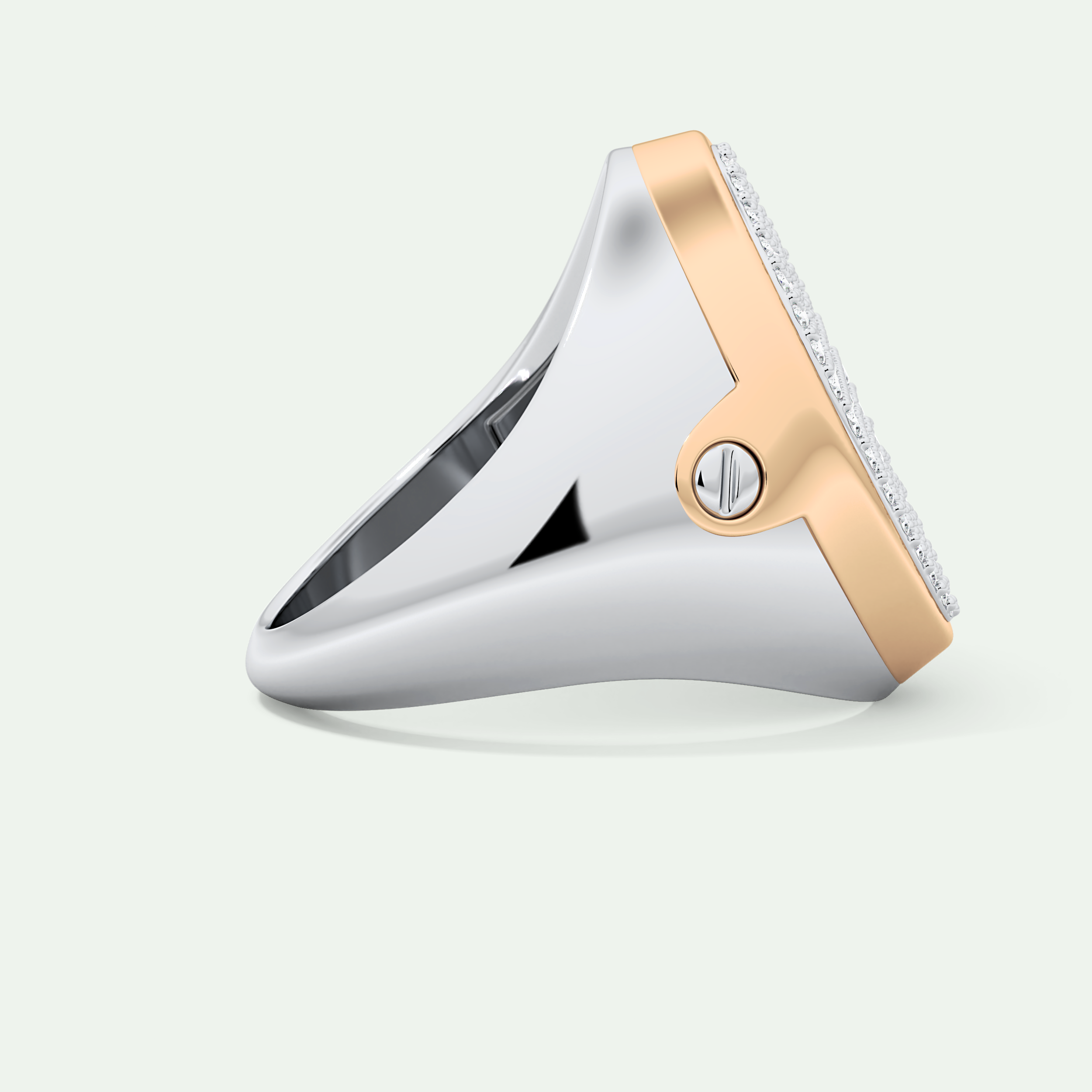 0.55 CT Round Moissanite Diamond  Band For Him 22