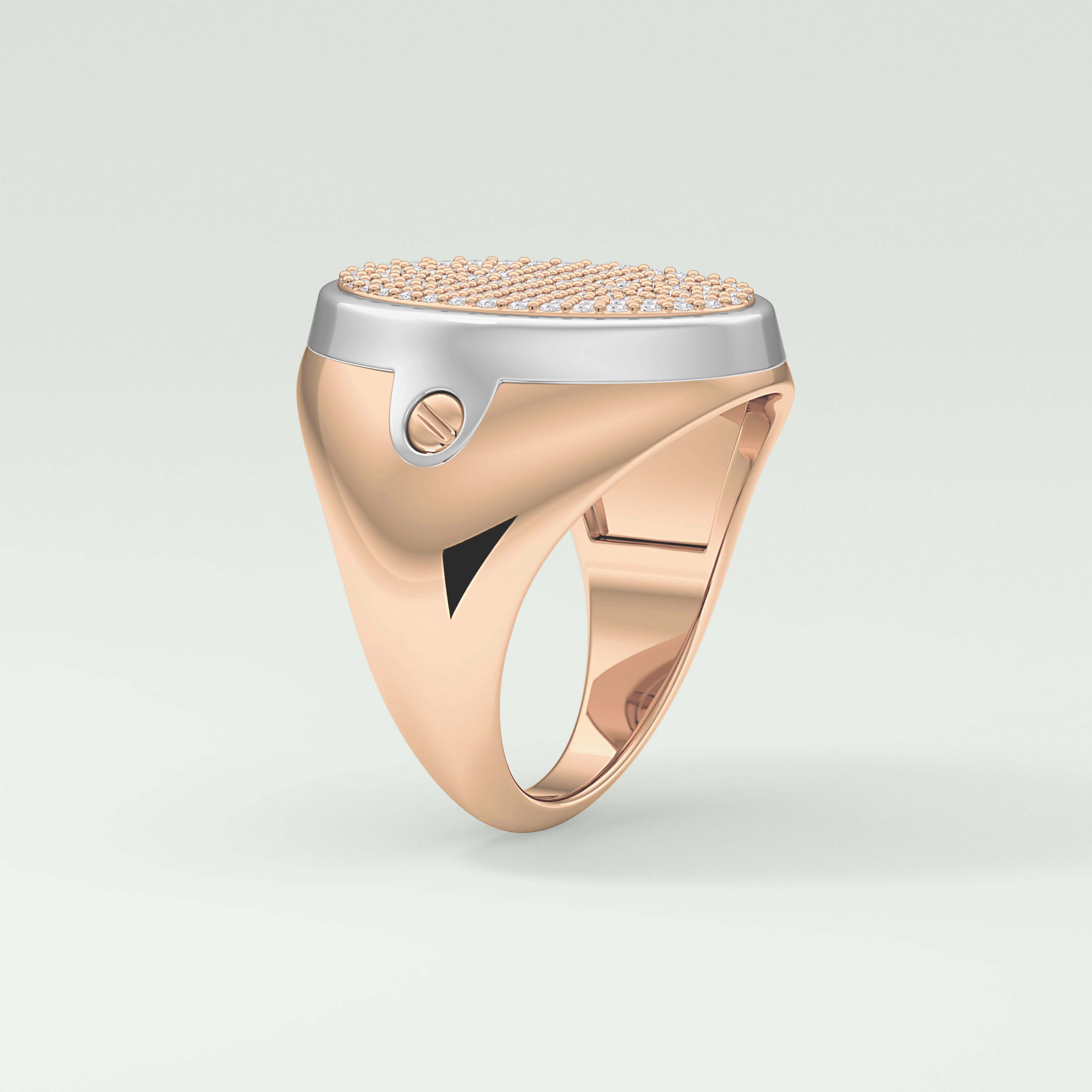 0.55 CT Round Moissanite Diamond  Band For Him 17