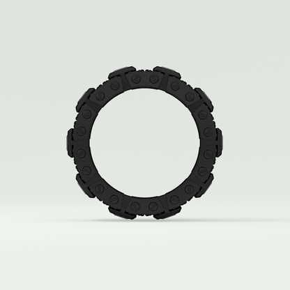 4.7 CT Classic Black Moissanite Diamond Men's Wedding Band