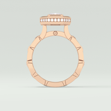 0.75 CT Emerald Cut Moissanite Diamond Men's Wedding Band 18