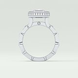 0.75 CT Emerald Cut Moissanite Diamond Men's Wedding Band 11