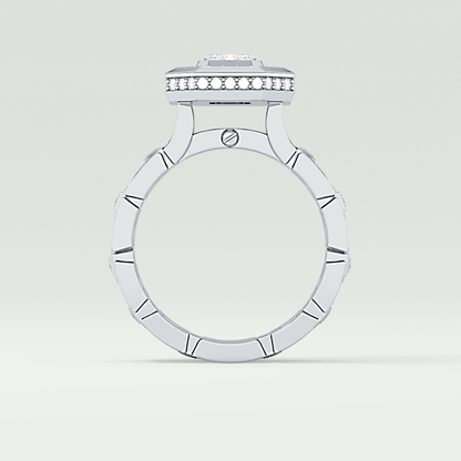 0.75 CT Emerald Cut Moissanite Diamond Men's Wedding Band
