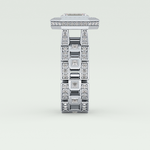 0.75 CT Emerald Cut Moissanite Diamond Men's Wedding Band 12