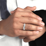 0.98 CT Channel Set Moissanite Diamond Men's Wedding Band 23