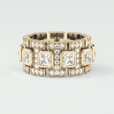 4.70 CT Princess and Round Moissanite Vintage Style Men's Wedding Band 1