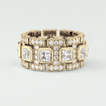 4.70 CT Princess and Round Moissanite Vintage Style Men's Wedding Band 2