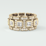 4.70 CT Princess and Round Moissanite Vintage Style Men's Wedding Band 2